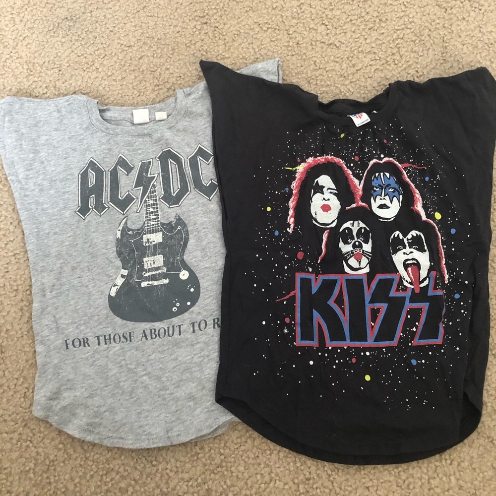 girls rock band tees (set of two)